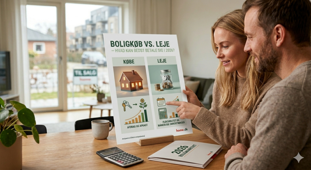 Boligkøb vs. leje — hvad kan bedst betale sig i 2026?